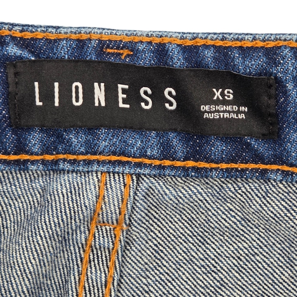 Lioness Carpenter Jeans Womens XS Blue Double Knee Wide Leg Streetwear - Picture 4 of 10